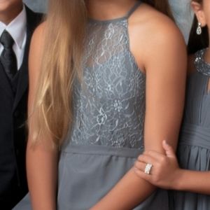 Grey and Sliver bridesmaid Dress Size 10-12